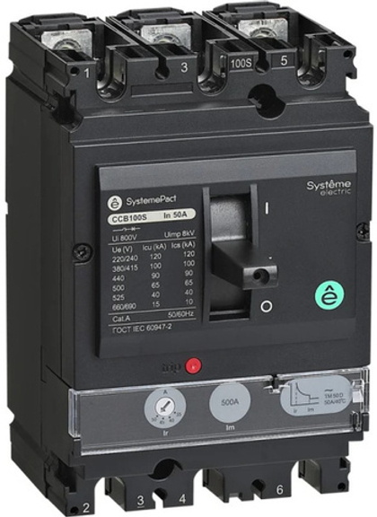 Автоматический выключатель в литом корпусе Systeme Electric SPC100S025L3DF