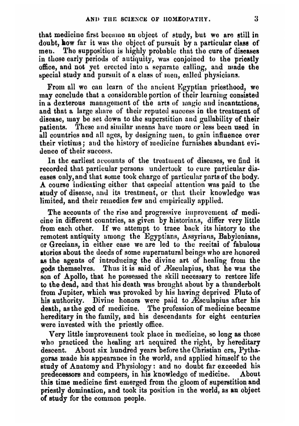 Lecture on the history of medicine, and the science of homeopathy microform | R.J. Smith