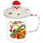 Кружка стеклянная 450мл «Новогодние гуляния» с керамической крышкой