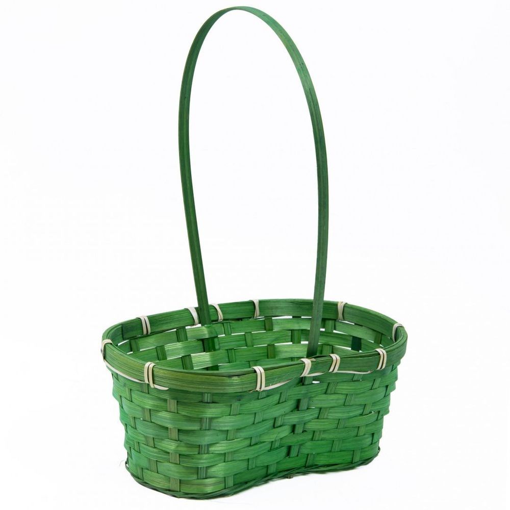 Корзина (бамбук) D31*18*Н12*НН42 ЗЕЛЕНЫЙ