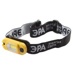 Фонарь налобный светодиодный ЭРА Рабочие Практик GA-801 аккумуляторный яркий мощный 4 режима жёлто-черный | Налобные фонари