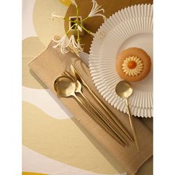 Набор столовых приборов Globe, золотистые, 16 пред.