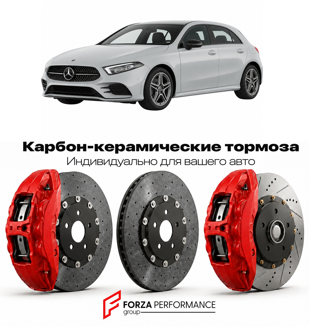 Карбон-керамическая тормозная система для Mercedes-Benz A-Class IV W177 2018-2026 Мерседес-Бенц