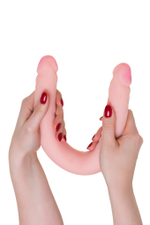 Фаллоимитатор реалистичный двойной Lesbi из киберкожи 43 см