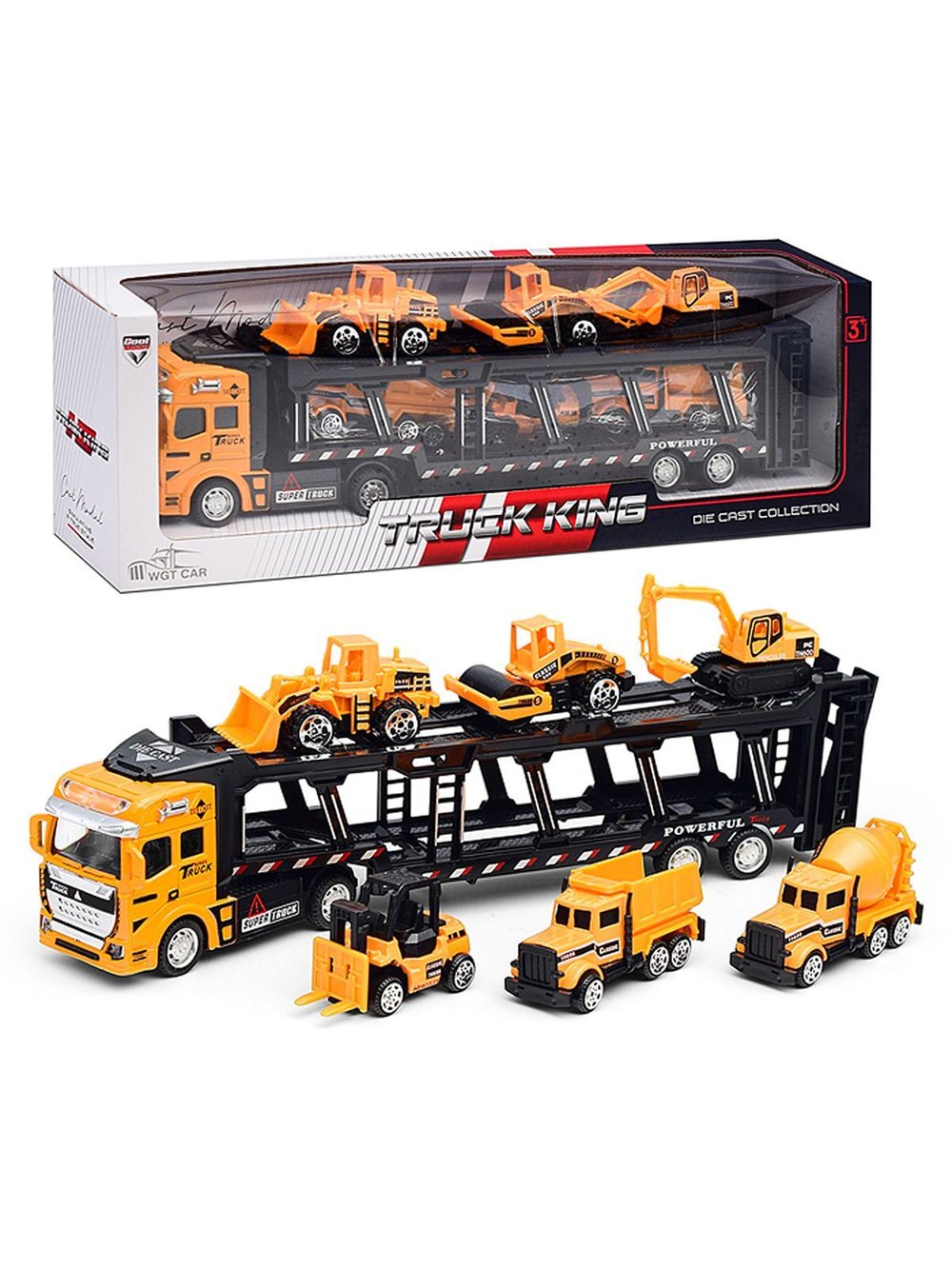 Набор детский Автовоз со строительной техникой (2212-1E)