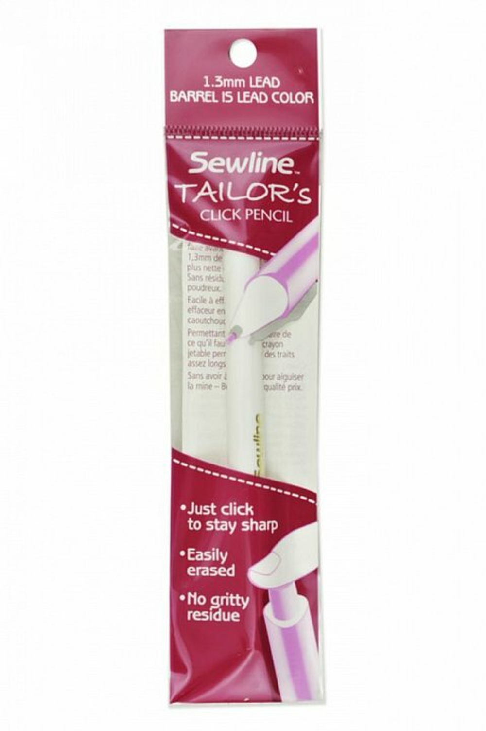 Карандаш для ткани автоматический,1.3мм, белый