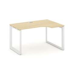Style Project Стол рабочий эргономичный SN-59O.SPA-021(R) Акация Лорка/Металл Белый/Белый Заглушка 1