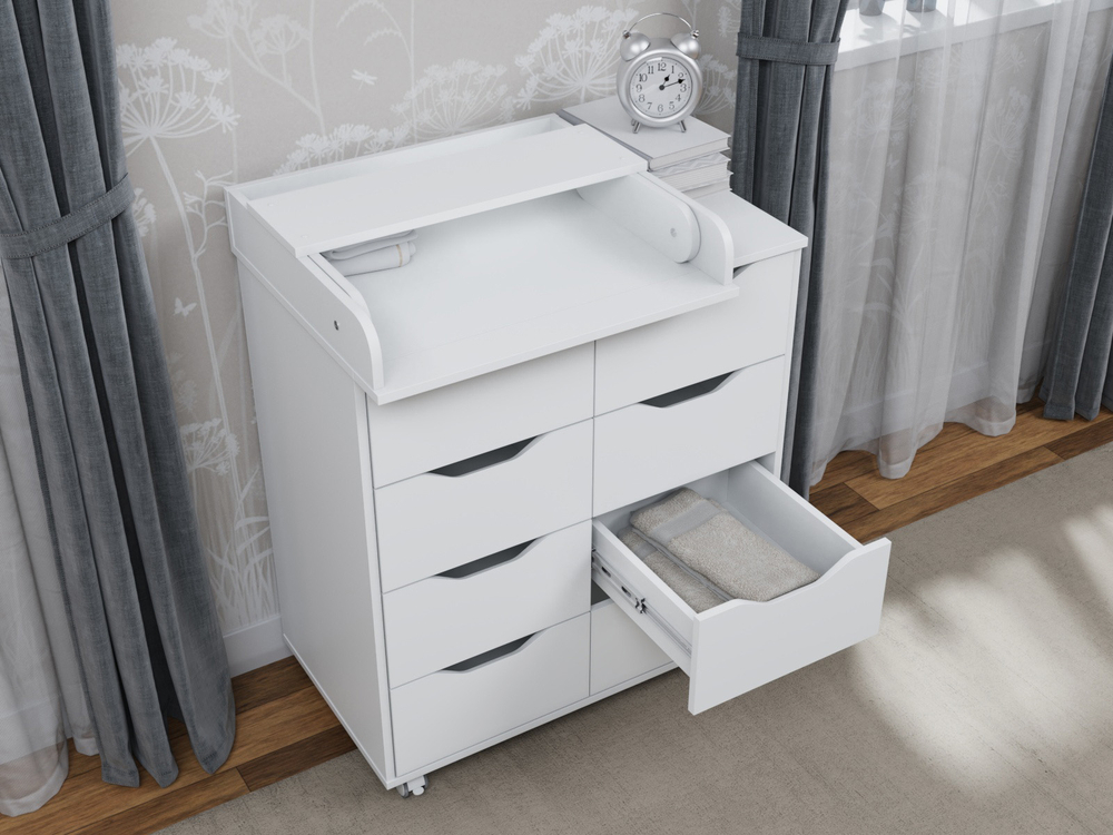 Комод со съемным пеленальным столиком Incanto Armonia цвет белый