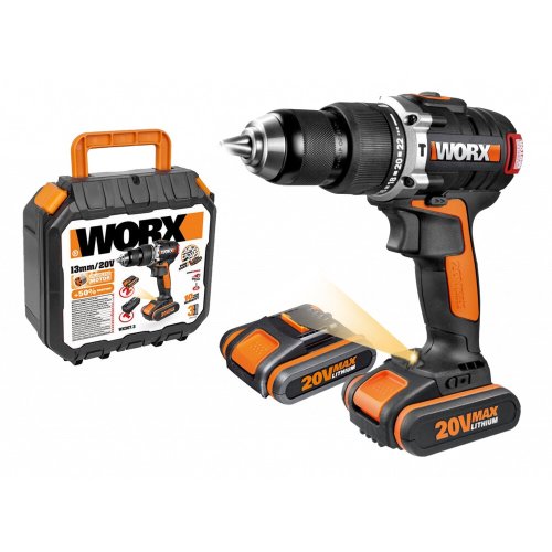 Дрель аккумуляторная WORX WX354 20V 2,0Ач кейс