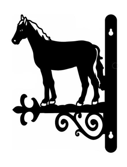 Декоративный подвес для кашпо из металла "Лошадь"