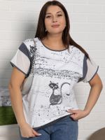 Блуза Алтея (белый/графит) Б15368-20М LT Collection