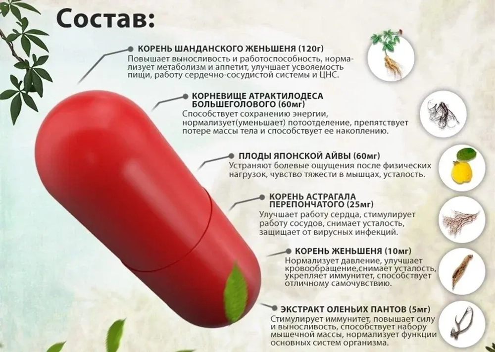 Капсулы мышечной массы Samyun Wan 20 капсул