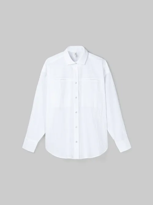 Рубашка из жатого хлопка 