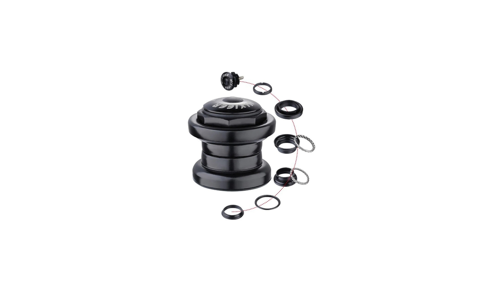 Рулевая колонка MIXIEER, 1-1/8"-1.5", безрезьбовая, EC 34/28.6  EC 34/30, подшипники 5/32"x20- 2шт,