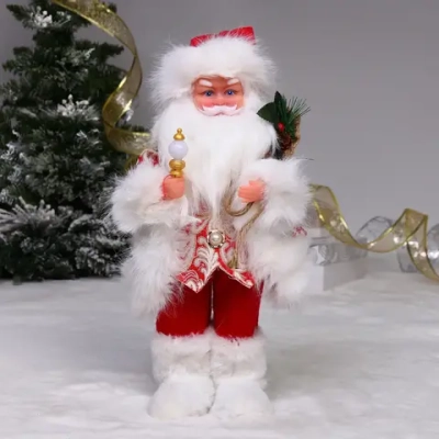 Дед Мороз - Лесовичок «Хранитель леса» 40 см, Красный