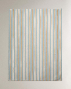 Zara Home - Гладкий универсальный плед, синий, 140x190 см