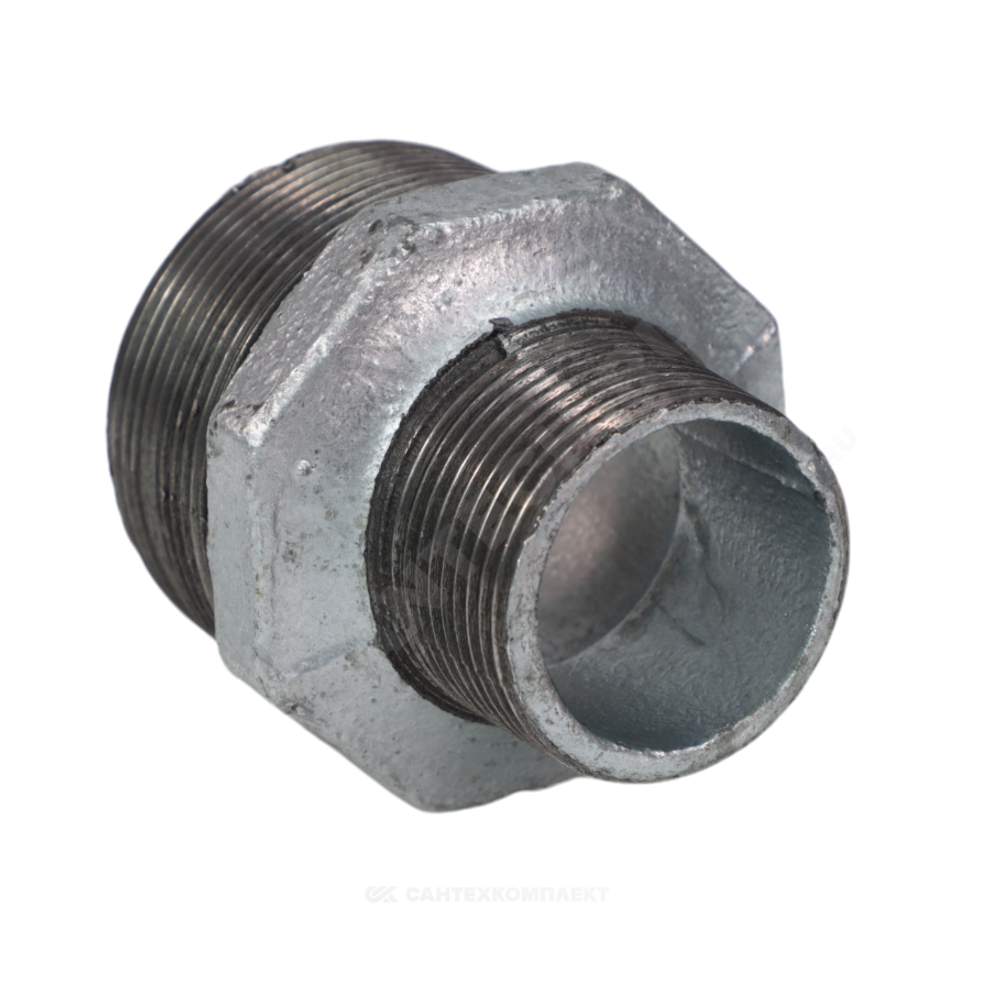 Ниппель переходной чугун оц Ду 40х25 (1 1/2"х1") НР Fittex PLUS