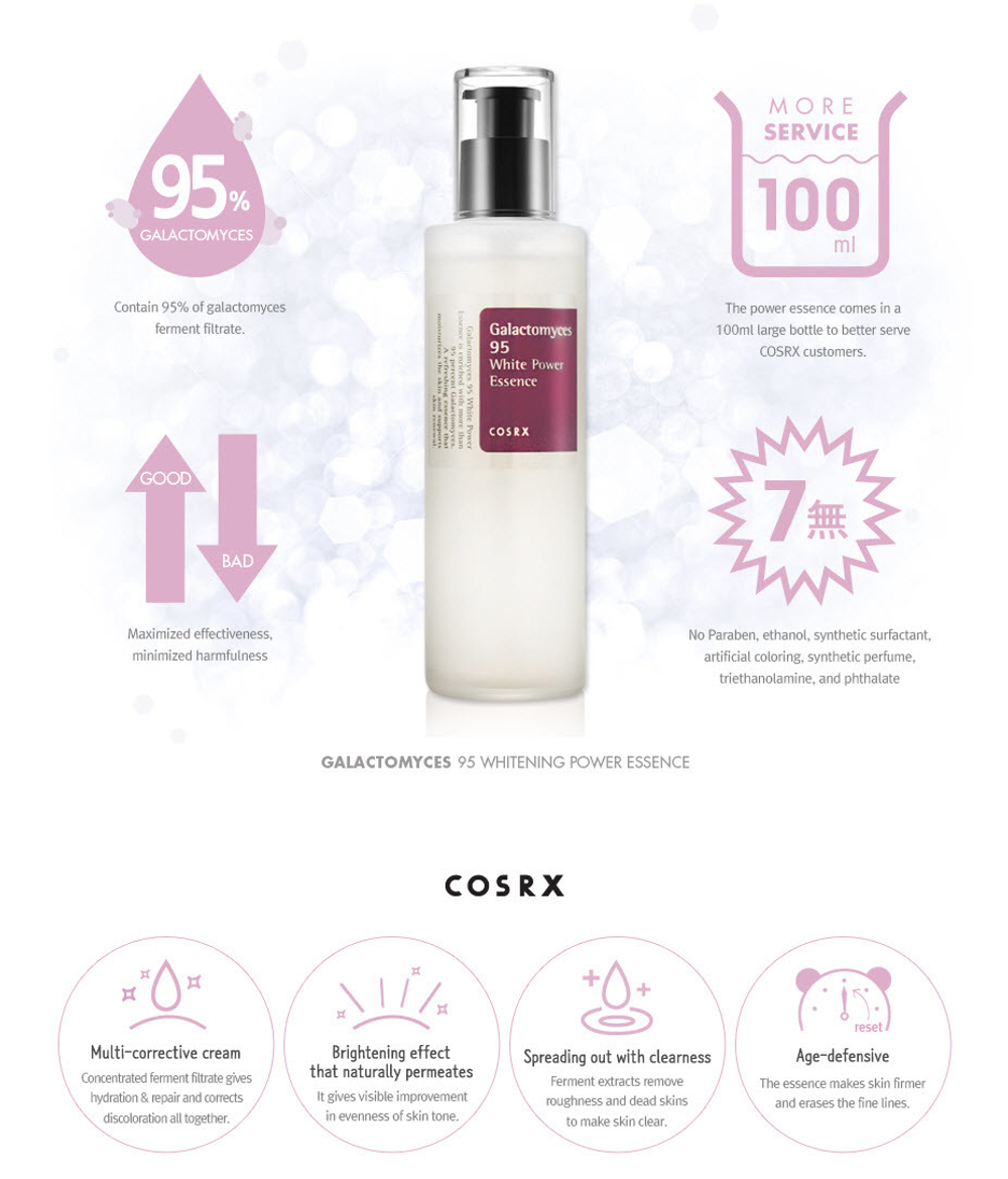 CosRX Galactomyces 95 Tone Balancing Essence выравнивающая тон и осветляющая эссенция с 95% галактомисиса