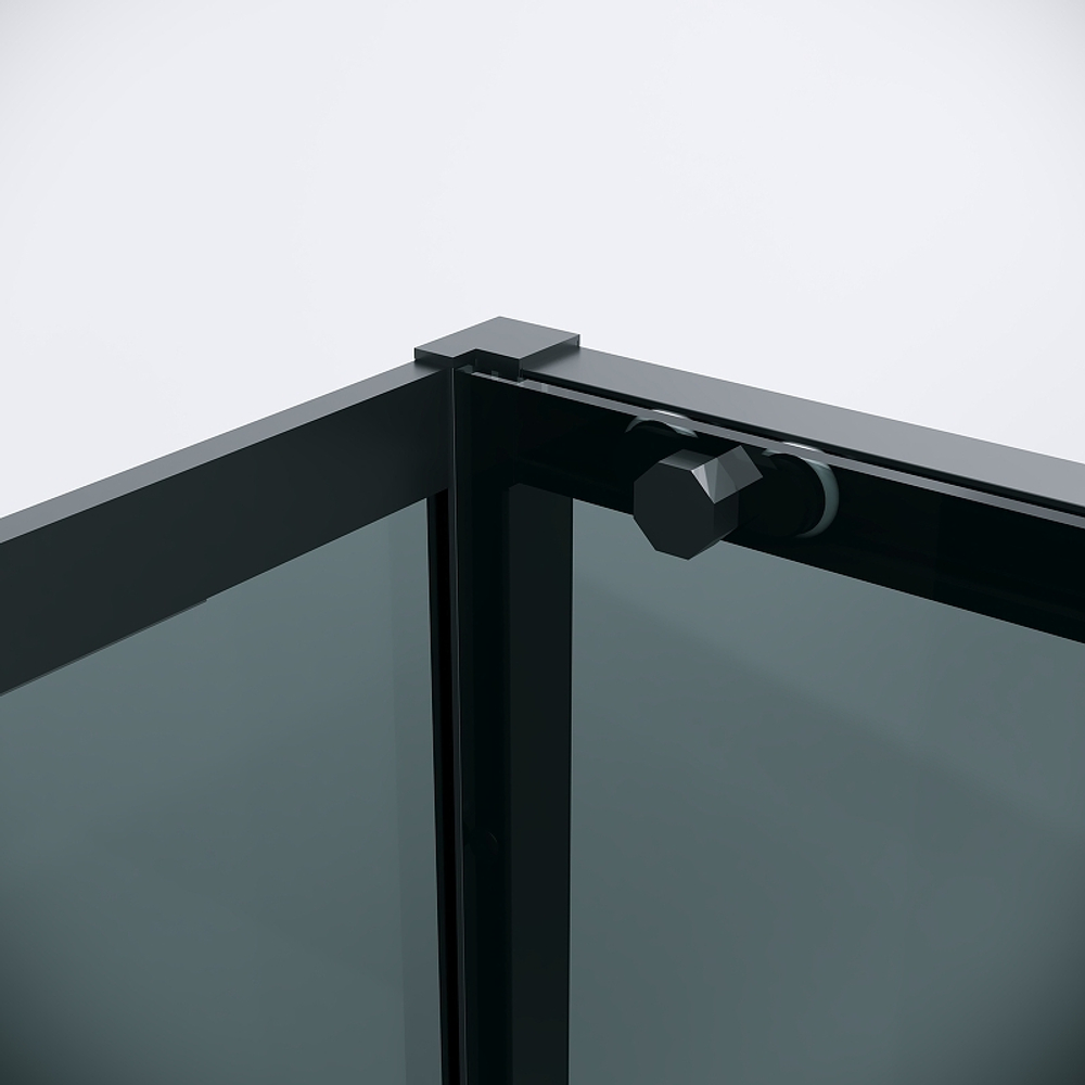 Душевой уголок Grossman Style 120х80 120.K33.05.1280.21.10 профиль Черный матовый стекло тонированное