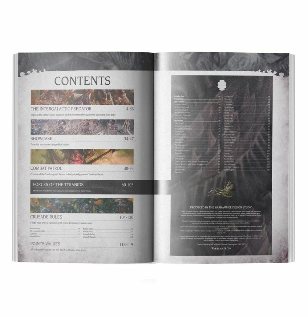 Книга правил Codex Tyranids 10 редакции на английском языке