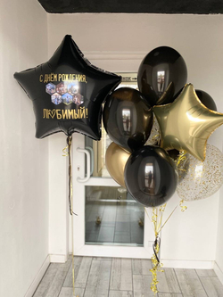 Воздушные шары на день рождения мужу с фото №1527