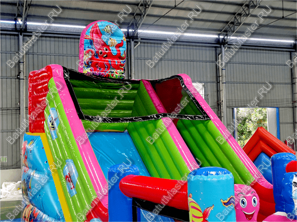 Батут-горка "Приключения рыбки" 8*5*6 м