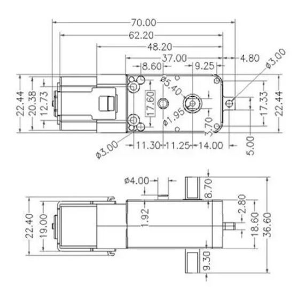 Мотор-редуктор TT 1:90 110RPM/2
