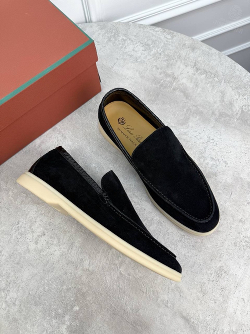 Лоферы Loro Piana Summer Walk со вставками кожи крокодила