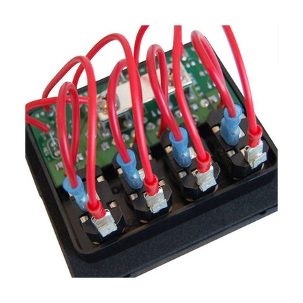 Панель бортового питания 4 переключателя, с предохранителями