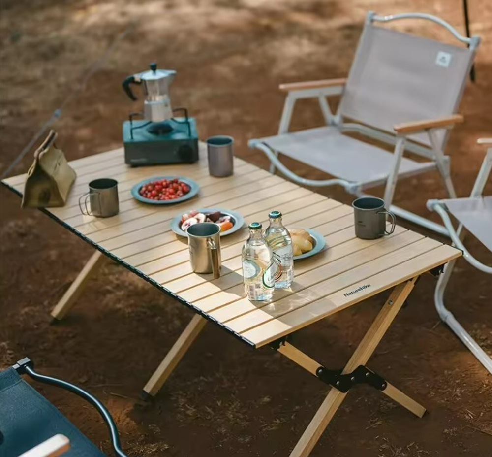 Стол складной, 118х60х44 см,с Х-образными ножками, черный