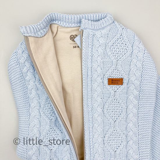 Кокон вязаный "Basic" Голубой