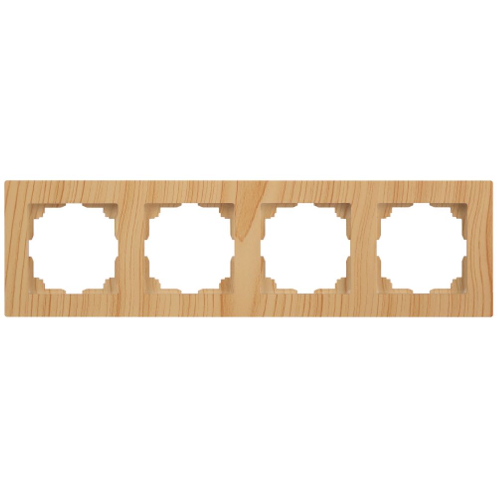 Рамка для розеток и выключателей Intro Accent 6-504-11 на 4 поста, СУ, сосна