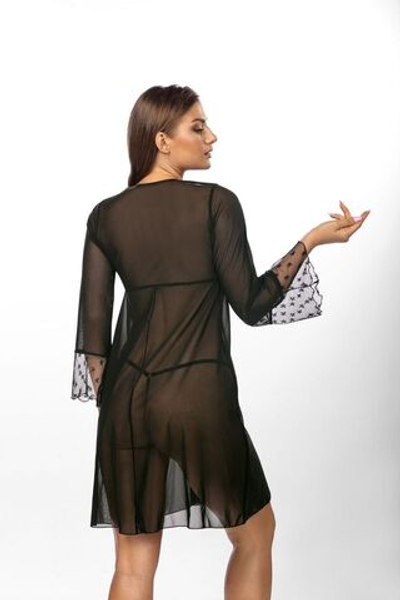 Соблазнительный полупрозрачный пеньюар Roisin (Размер: L-XL) (Цвет: черный)