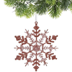 Подвеска "Снежные узоры зимы" 11 см, Янтарь (Серпантин)