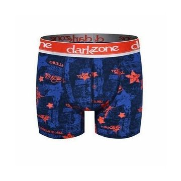 Трусы мужские боксеры синие с принтом DARKZONE DZN2644
