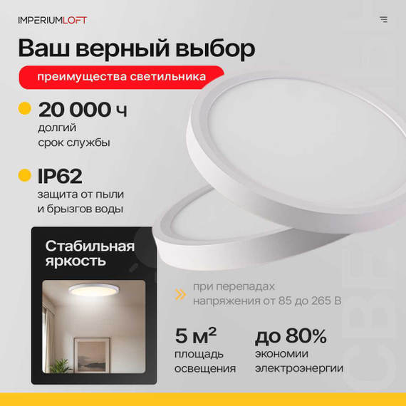 Потолочный светодиодный светильник Imperium Loft Slim 141008-26