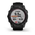 Умные часы Garmin Fenix 7x Solar черный с черным силиконовым ремешком