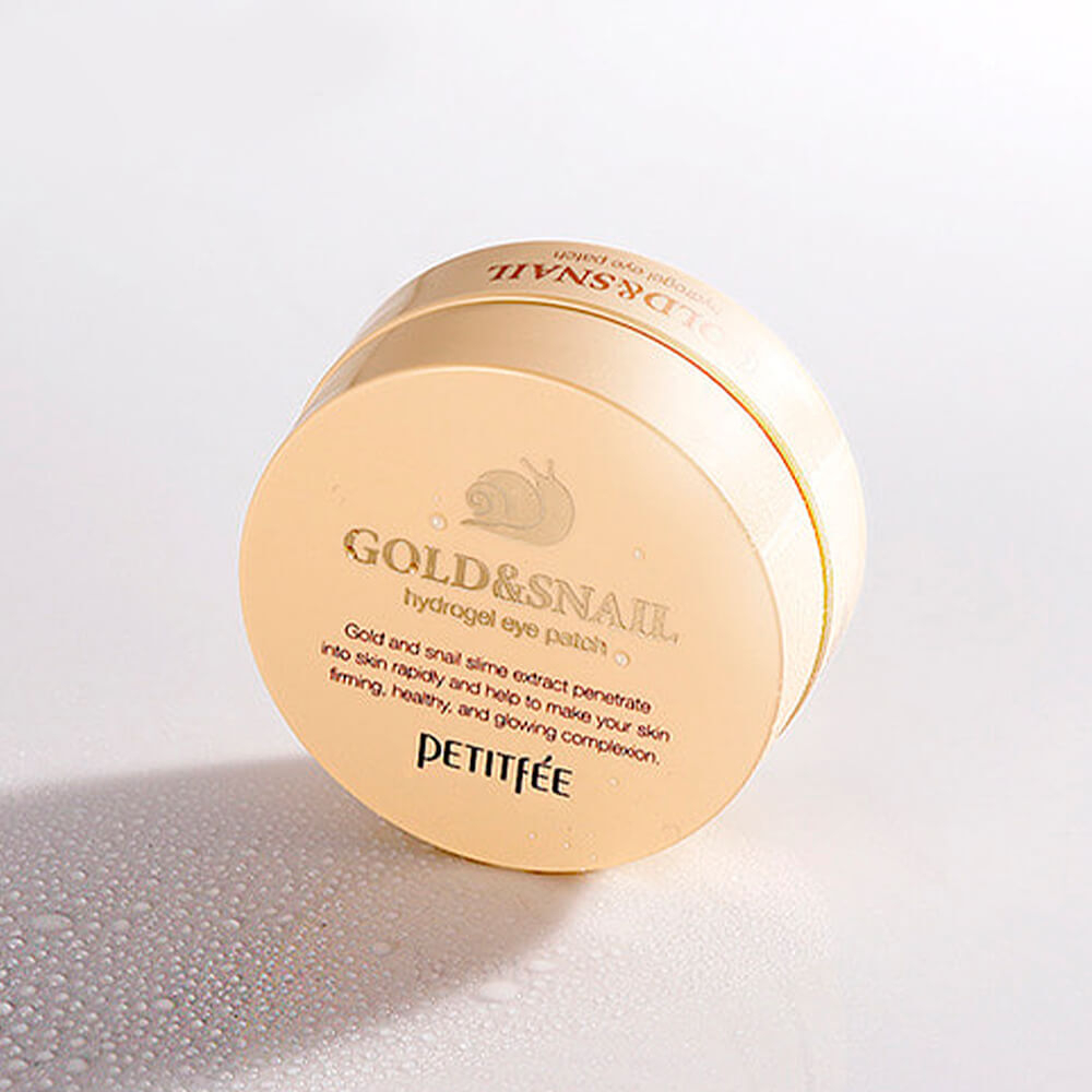 Патчи гидрогелевые c золотом и улиткой Petitfee Hydro Gel Eye Patch Gold & Snail, 60 шт