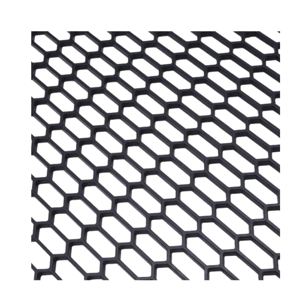 СЕТКА на радиатор Пластик 120см*40см черная - соты Средние (SETKA-PLASTIC-MED-FY-B-3D)