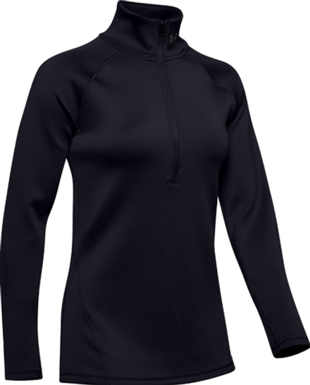 Женская теннисная куртка Under Armour Women's ColdGear Armour 1/2 Zip - black