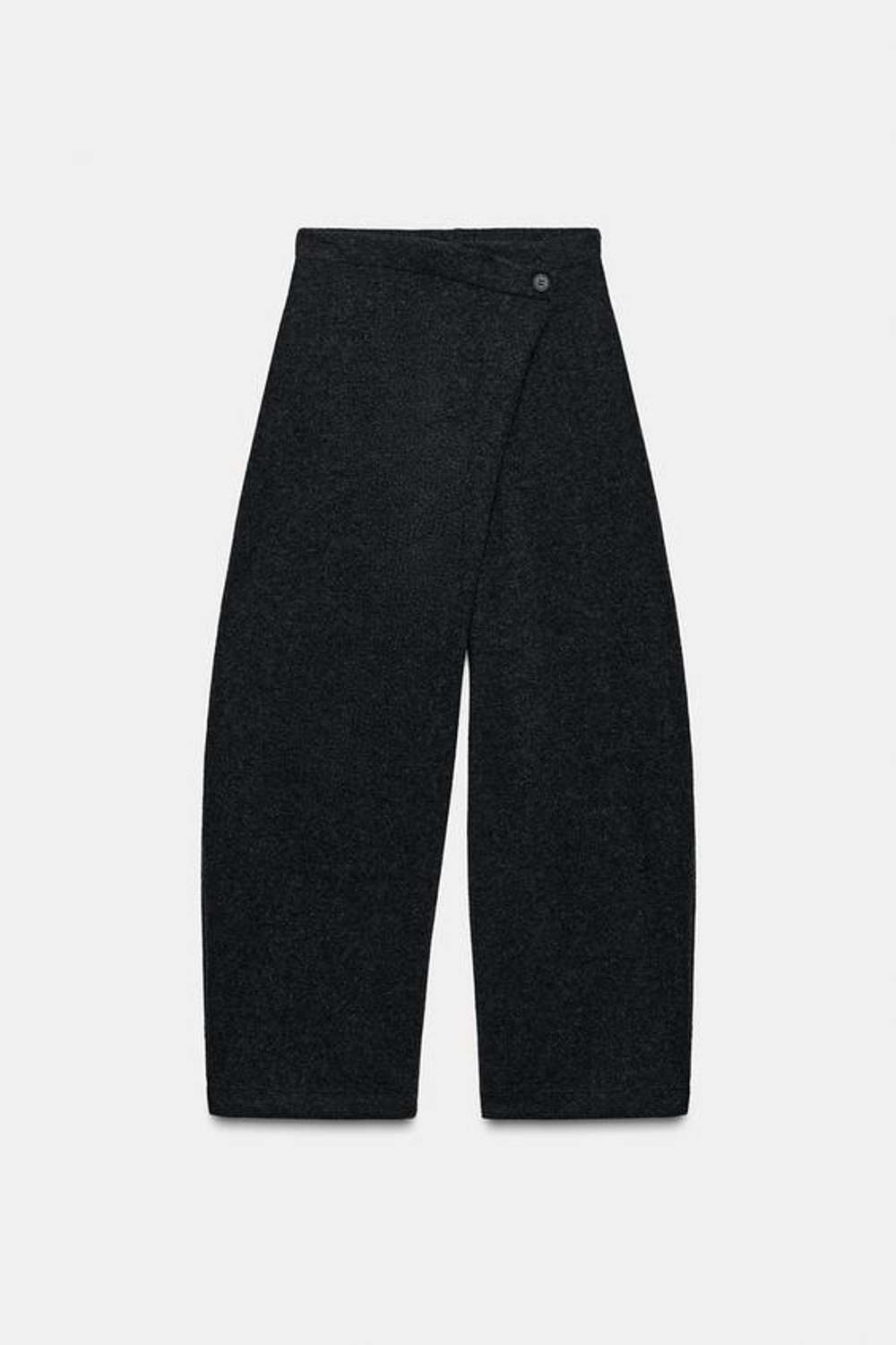 ZARA БРЮКИ С ЗАПАХОМ, СЕРЫЙ