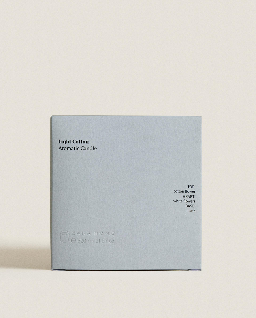 Zara Home - Ароматическая свеча light cotton, 620 г