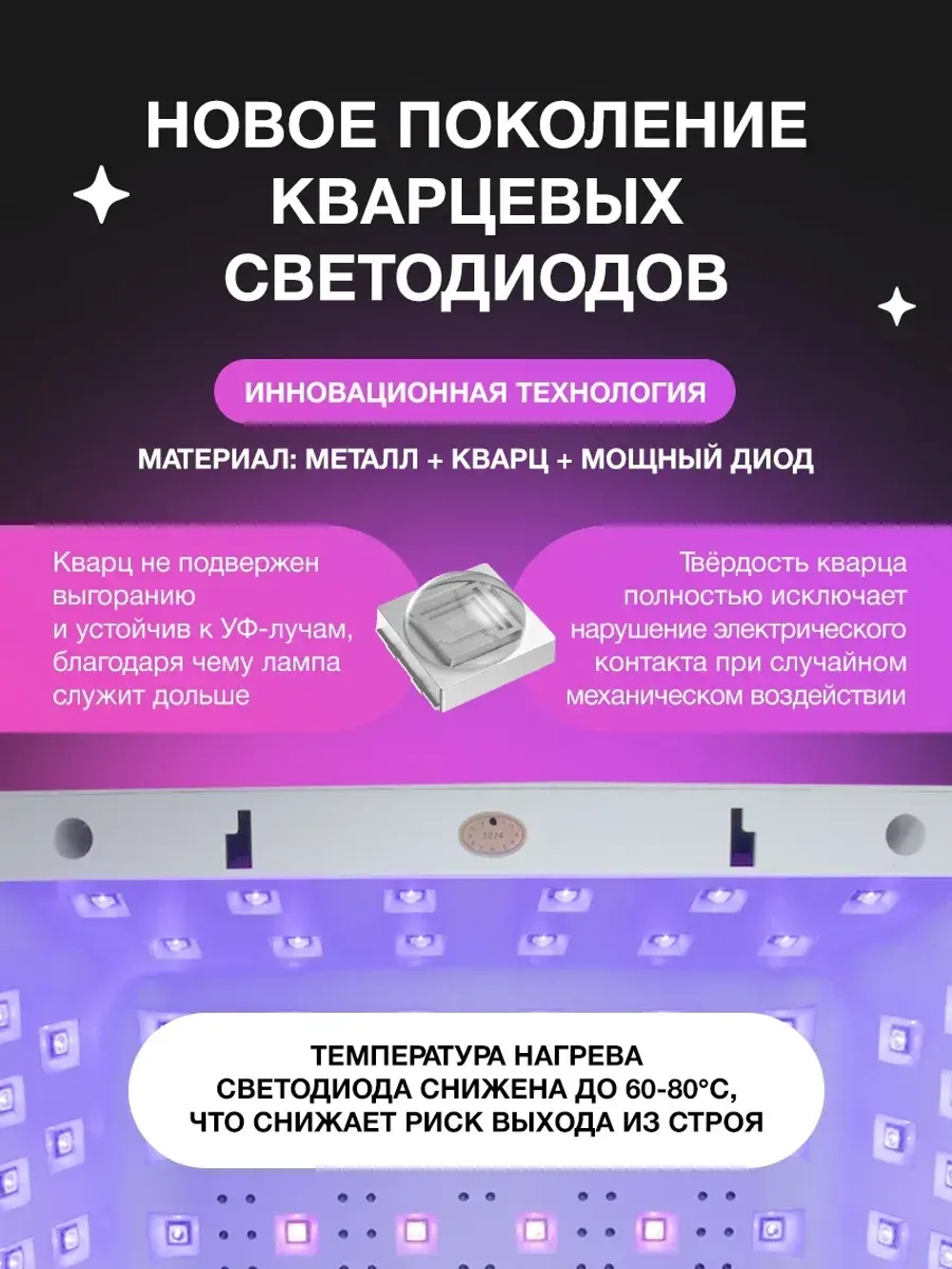 Лампа для маникюра профессиональная мощная