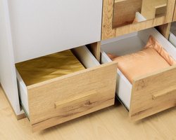 Шкаф для одежды и белья Айрис 444, дуб