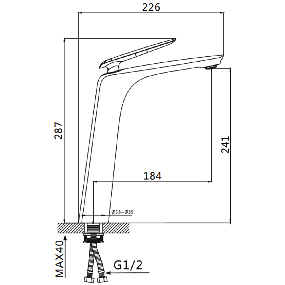 Смеситель для раковины Oute T110J T11001J-1