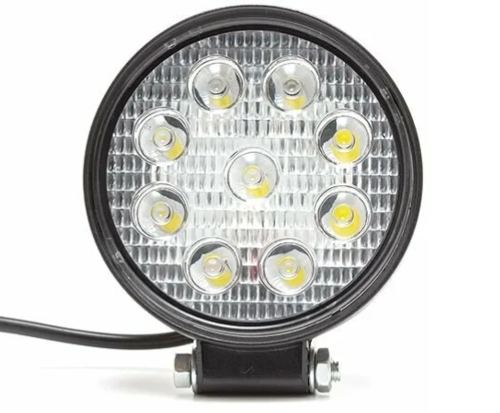 Фара передняя LED 12V 9x3W=27W круглая
