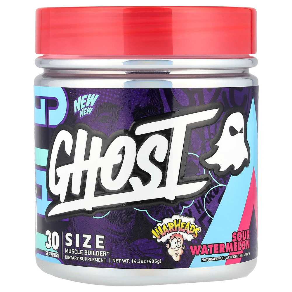 Ghost, Size, Muscle Builder, кислый арбуз Warheads®, 405 г (14,3 унции)