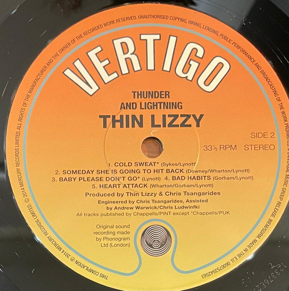 Thin Lizzy- Thunder And Lightning (Европа 2014г.)