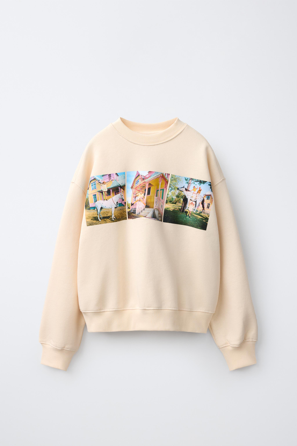 ZARA ТОЛСТОВКА PIPPI CALZASLARGAS © ASTRID LINDGREN COMPANY, ЭКРЮ