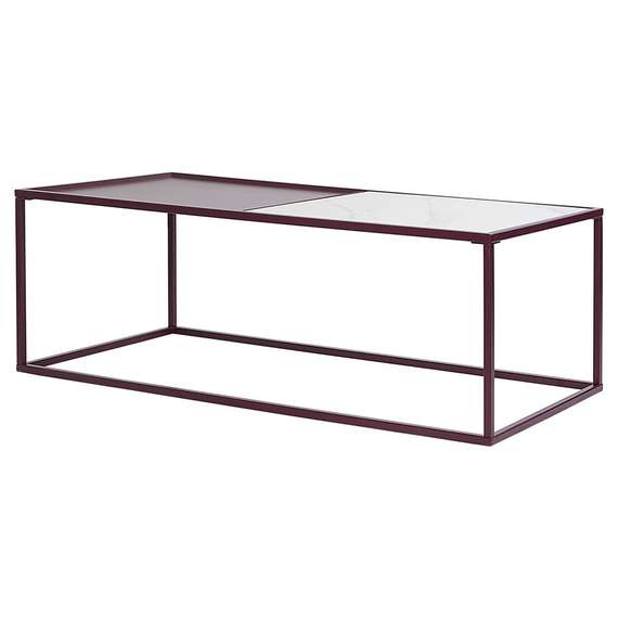 Столик журнальный Mayen, 110х50х37 см, белый/сливовый